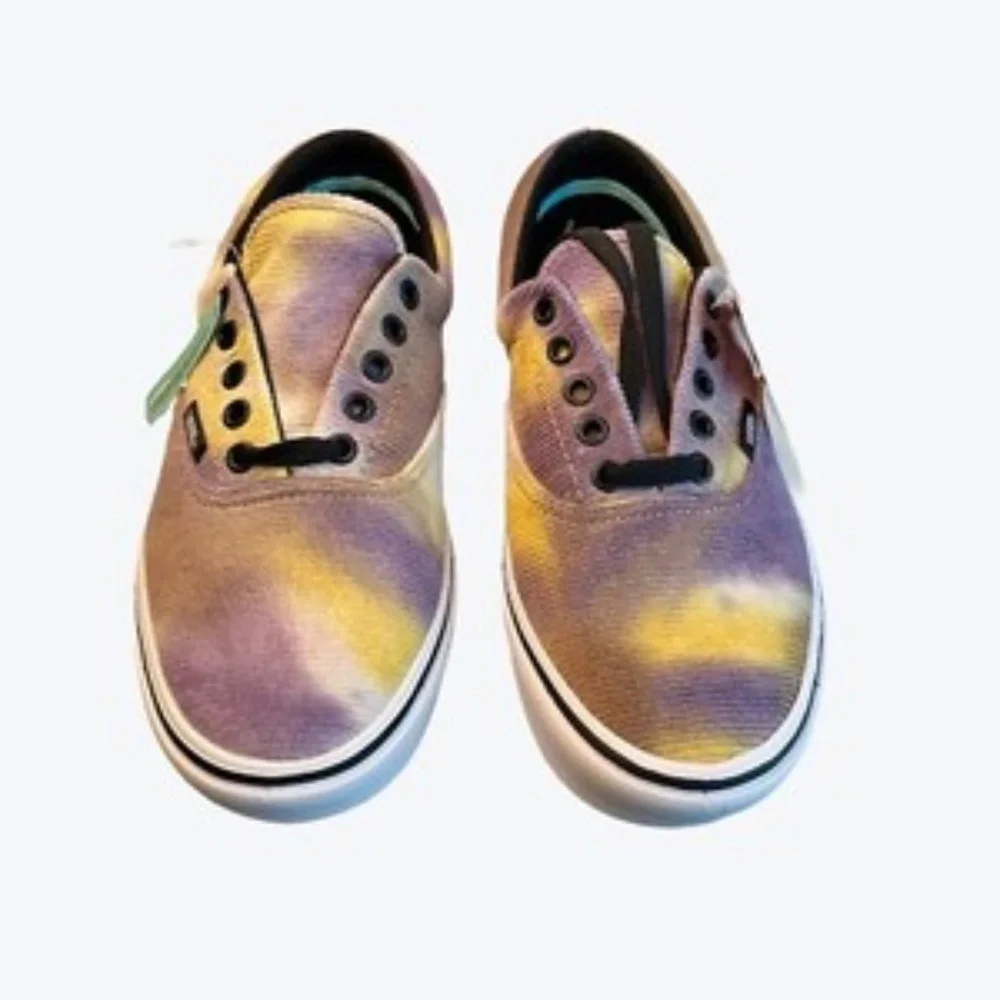 Vans Era Womens Comfycush Shoes Size 11 Sneakers Tie Dye‎ Purple Yellow